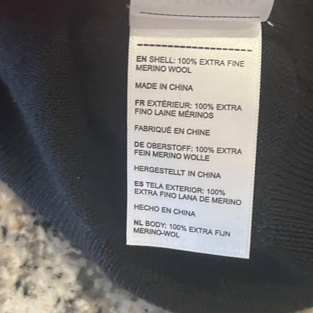 UNTUCKit Belguardo 1/4 Zip Pullover Sweater Men XXL Black Extra Fine Merino Wool - Picture 10 of 10